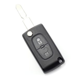 Citroen / Peugeot 406 - Carcasa tip cheie briceag cu 2 butoane, lama NE78-SH2 cu suport baterie - Carcase de chei - Mercaton Store