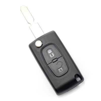 Citroen / Peugeot 406 - Carcasa tip cheie briceag cu 2 butoane, lama NE78-SH2 cu suport baterie - Carcase de chei - Mercaton Store