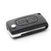 Citroen / Peugeot 407 - Carcasa tip cheie briceag cu 2 butoane, lama HU83-SH2 cu suport baterie - Carcase de chei - Mercaton Store