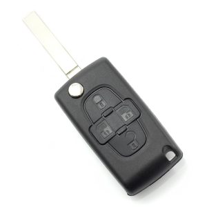 Citroen / Peugeot - Carcasa tip cheie briceag cu 4 butoane, fara suport baterie, model VA2-SH4 - Carcase de chei - Mercaton Store