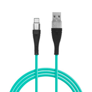 Delight – Cablu de date – USB Type C – invelis siliconic, 4 culori, 1 m
