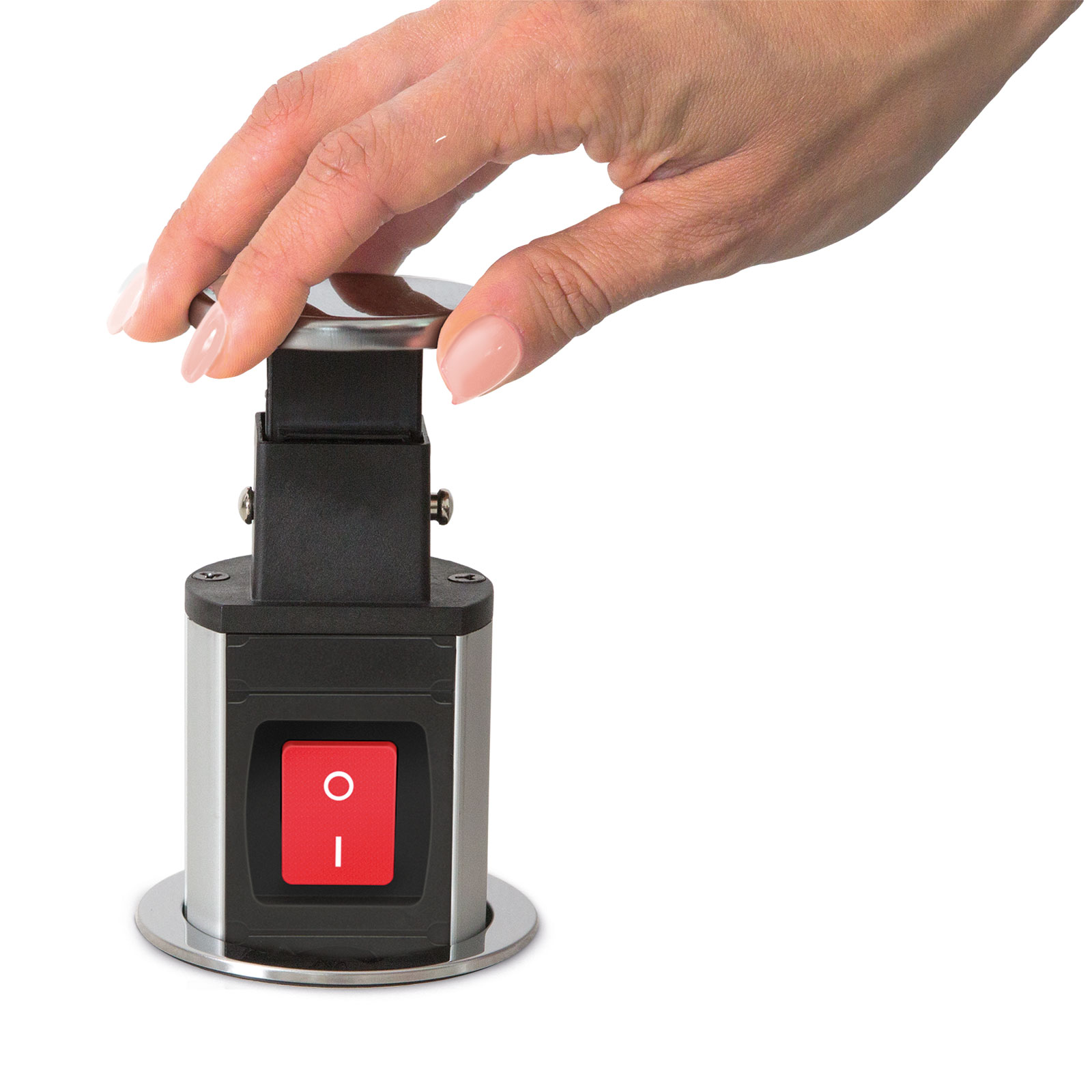 Distribuitor 3 prize MK04 cu protectie impotriva copiilor, intrerupator, incorporabil cu sistem Pop-Up, 230V, Argintiu - Prelungitoare electrice - Mercaton Store Distribuitor 3 prize MK04 cu protectie impotriva copiilor, intrerupator, incorporabil cu sistem Pop-Up, 230V, Argintiu - Prelungitoare electrice - Mercaton Store
