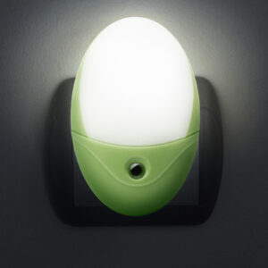 Lampa de veghe cu senzori de miscare cu 9 LED-uri, 240 V, 0.5 W, 40 Lm, Alb rece, 120 x 60 x 60 mm, Verde