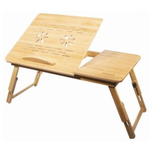Masa pentru laptop, Mercaton, pliabila, lemn, natur, 67×34.5×51 cm