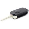 Carcasa cheie tip briceag pentru Mercedes, 1 buton, lama cu 2 piste, Negru - Carcase de chei - Mercaton Store