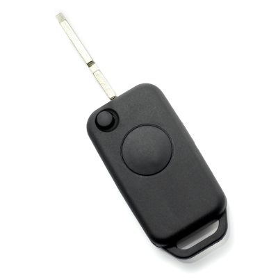 Carcasa cheie tip briceag pentru Mercedes, 1 buton, lama cu 2 piste, Negru - Carcase de chei - Mercaton Store