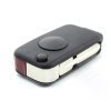 Carcasa cheie tip briceag pentru Mercedes, 1 buton, lama cu 2 piste, Negru - Carcase de chei - Mercaton Store