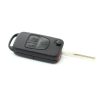 Carcasa cheie tip briceag pentru Mercedes, 3 butoane, lama cu 2 piste, Negru / Crom - Carcase de chei - Mercaton Store