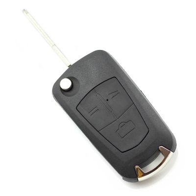 Carcasa cheie tip briceag pentru Opel, 3 butoane, Lama pe dreapta, Negru - Carcase de chei - Mercaton Store