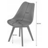Scaun bucatarie/living, Mercaton, Mark, PP, lemn, transparent, 49x42x82.5 cm - Scaune pentru Casa - Mercaton Store