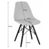 Scaun stil scandinav, Mercaton, Osaka, PP, lemn, galben si negru, 46x54x81 cm - Scaune pentru Casa - Mercaton Store
