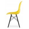 Scaun stil scandinav, Mercaton, Osaka, PP, lemn, galben si negru, 46x54x81 cm - Scaune pentru Casa - Mercaton Store
