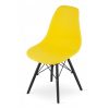 Scaun stil scandinav, Mercaton, Osaka, PP, lemn, galben si negru, 46x54x81 cm - Scaune pentru Casa - Mercaton Store