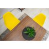 Scaun stil scandinav, Mercaton, Osaka, PP, lemn, galben si negru, 46x54x81 cm - Scaune pentru Casa - Mercaton Store