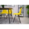 Scaun stil scandinav, Mercaton, Osaka, PP, lemn, galben si negru, 46x54x81 cm - Scaune pentru Casa - Mercaton Store