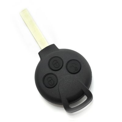 Carcasa cheie cu 3 butoane pentru Smart, Negru Mat - Carcase de chei - Mercaton Store