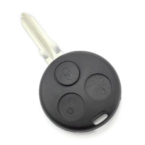 Carcasa cheie cu 3 butoane pentru Smart, Negru - Carcase de chei - Mercaton Store