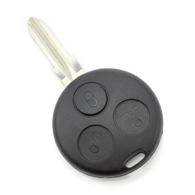 Carcasa cheie cu 3 butoane pentru Smart, Negru - Carcase de chei - Mercaton Store