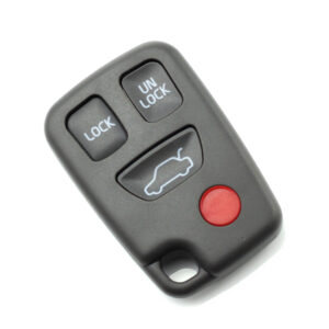 Carcasa cheie pentru Volvo, 3 + 1 butoane, Negru - Carcase de chei - Mercaton Store