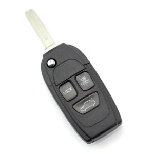 Carcasa cheie tip briceag pentru Volvo, 3 butoane, Negru - Carcase de chei - Mercaton Store