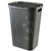 Cos rufe, 2 manere, capac, plastic, antracit, 60 L, 44x35x60 cm, Infinity Recycled, Curver - Cosuri de rufe - Mercaton Store