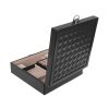 Cutie pentru bijuterii, cu oglinda, negru, 25.5x25.5x9 cm - Cutii bijuterii - Mercaton Store
