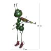 Decoratiune gradina, metalica, greiere cu vioara, 27x17x68 cm - Decoratiuni gradina - Mercaton Store