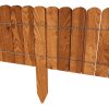 Gard de gradina decorativ din lemn, maro, 200x20 cm - Garduri de gradina - Mercaton Store