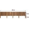 Gard de gradina decorativ din lemn, maro, 200x20 cm - Garduri de gradina - Mercaton Store
