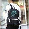 Ghiozdan/rucsac smart, fosforescent, impermeabil, cablu USB, mini jack, lacat, negru, 33x14x42 cm, Kruzzel - Rucsacuri sport casual - Mercaton Store