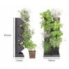 Ghivece decorative de flori, modular, antracit, 4x1 L, set 4 buc, 19.5x11.4x47.5 cm, Mini Cascade - Ghivece pentru flori - Mercaton Store