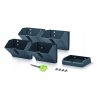 Ghivece decorative de flori, modular, antracit, 4x1 L, set 4 buc, 19.5x11.4x47.5 cm, Mini Cascade - Ghivece pentru flori - Mercaton Store