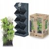 Ghivece decorative de flori, modular, antracit, 4x1 L, set 4 buc, 19.5x11.4x47.5 cm, Mini Cascade - Ghivece pentru flori - Mercaton Store