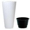 Ghiveci de flori MATUBA slim, 40x78 cm, alb, Prosperplast - Ghivece pentru flori - Mercaton Store