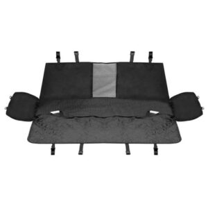 Husa bancheta auto pentru protectie si transport caini si pisici, impermeabila, negru, 135×140 cm