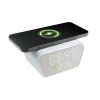 Incarcator Wireless,  Fast Charging 15W cu Ceas Digital si Termometru incorporat, 11 x 8 x 6.5 cm, Alb - Diverse GSM - Mercaton Store
