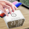 Incarcator Wireless,  Fast Charging 15W cu Ceas Digital si Termometru incorporat, 11 x 8 x 6.5 cm, Alb - Diverse GSM - Mercaton Store