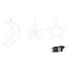 Instalatie luminoasa tip perdea, model stea si luna, alb rece, 8 moduri iluminare, interior-exterior, IP44, 138 LED, 2.5 m - Instalatii de Craciun - Mercaton Store