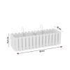 Jardiniera decorativa, suport metalic, sistem irigare,​​​​​​​ maro, 58x18x16.2 cm, Boardee Fencycase W  - Ghivece pentru flori - Mercaton Store