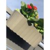 Jardiniera decorativa, suport plastic, gri, 4.9 L, 38.3x21.2x13 cm, Boardee Hook - Ghivece pentru flori - Mercaton Store