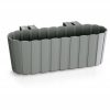 Jardiniera decorativa, suport plastic, gri, 4.9 L, 38.3x21.2x13 cm, Boardee Hook - Ghivece pentru flori - Mercaton Store