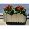 Jardiniera decorativa, suport plastic, gri, 4.9 L, 38.3x21.2x13 cm, Boardee Hook - Ghivece pentru flori - Mercaton Store