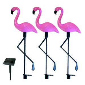 Lampa solara pentru gradina, 3 flamingo, 18x6x52 cm, Strend Pro - Lampi solare gradina - Mercaton Store