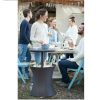 Masa/bar, ratan sintetic, inaltime reglabila, cu container gheata, maro, 49x57/82 cm - Seturi Mobilier Gradina - Mercaton Store