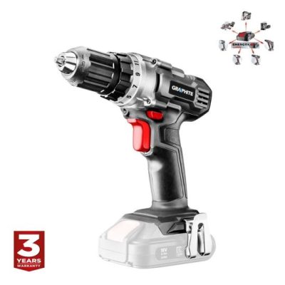 Masina de gaurit, insurubat (bormasina), 18V Li-ion (acumulator neinclus), mandrina 0.8-10 mm, Graphite Energy - Bormasini - Mercaton Store