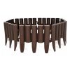 Palisada/bordura pentru gradina, maro, set 8 buc, 27x24 cm, 2.16 m - Garduri de gradina - Mercaton Store