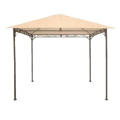 Pavilion pentru gradina/terasa, cadru metalic, crem, 3x3x2.55 m, Doina - Pavilioane si corturi de Gradina - Mercaton Store