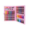 Set pictura si desen pentru copii,trusa plastic roz, 168 piese - Seturi pictura si desen - Mercaton Store