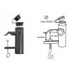 Suport pentru umbrela balcon/terasa, Jumi, cu surub, 16 cm, 35-50 mm - Umbrele Gradina si Terasa - Mercaton Store