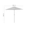 Umbrela plaja, cu manivela, gri antracit, 230 cm, Zoe - Umbrele Gradina si Terasa - Mercaton Store